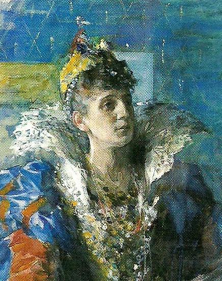 Carl Larsson portratt av fru alfred heyman kostymerad som drottning elisabeth Germany oil painting art